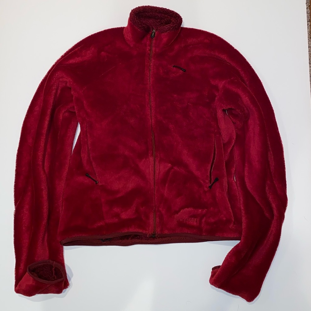 Patagonia Fleece Red Zip Up Sweater
